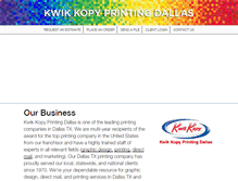 Tablet Screenshot of kkprintingdallas.com